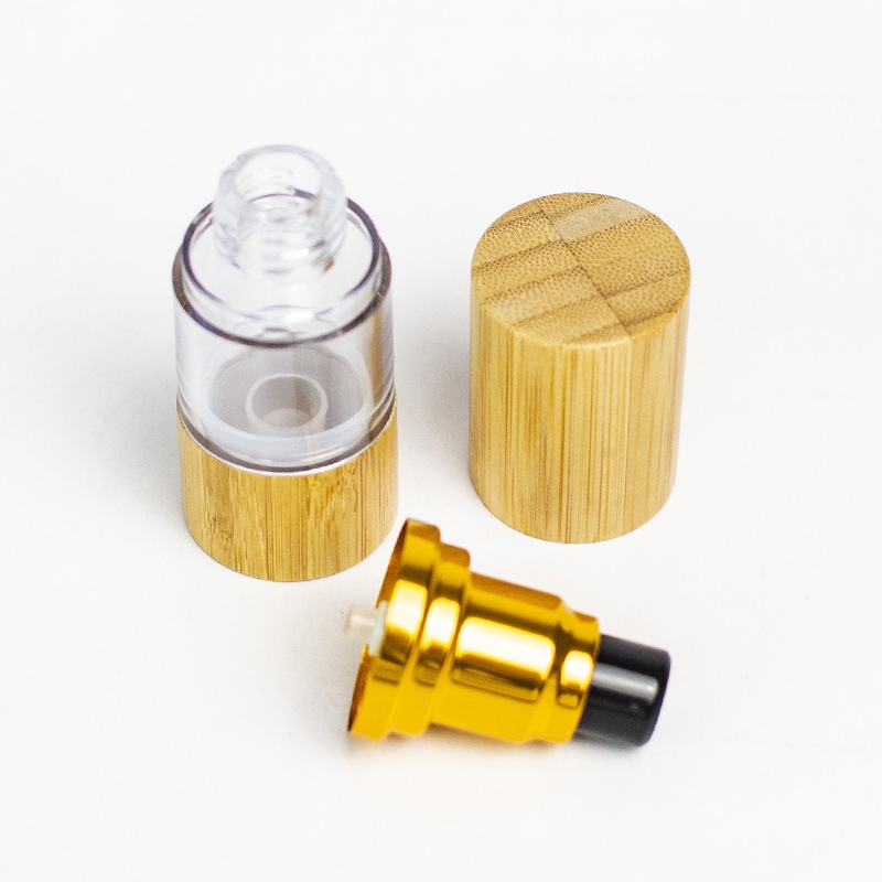 Bamboo Cosmetic Pakkaus 15ml 30ml 50ml 80ml 100ml 120ml Airless Pump Lotion Bottle Kosmeettinen muovinen ilmaton pullo Bamboo Cosmetic Pakkaus 15ml 30ml 50ml 80ml 100ml 120ml Airless Pump Lotion Bottle Kosmeettinen muovinen ilmaton pullo