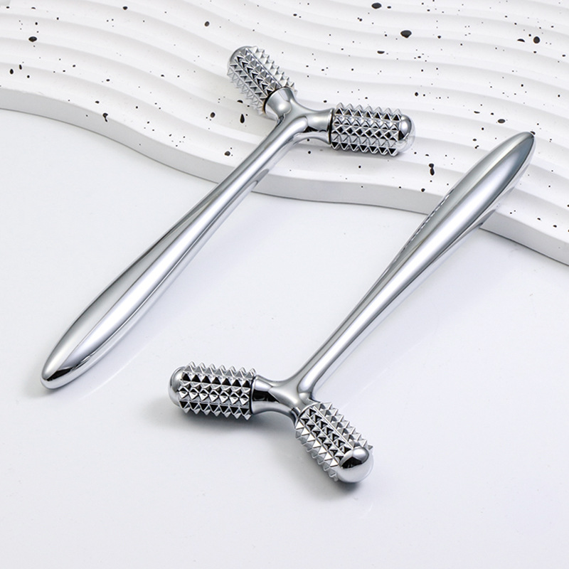 Lahjasetti kauneudenhoito Y-muotoinen minirulla 3d metallikahva kotirulla hierontalaite kasvorulla silmien rentouttava hierontalaite