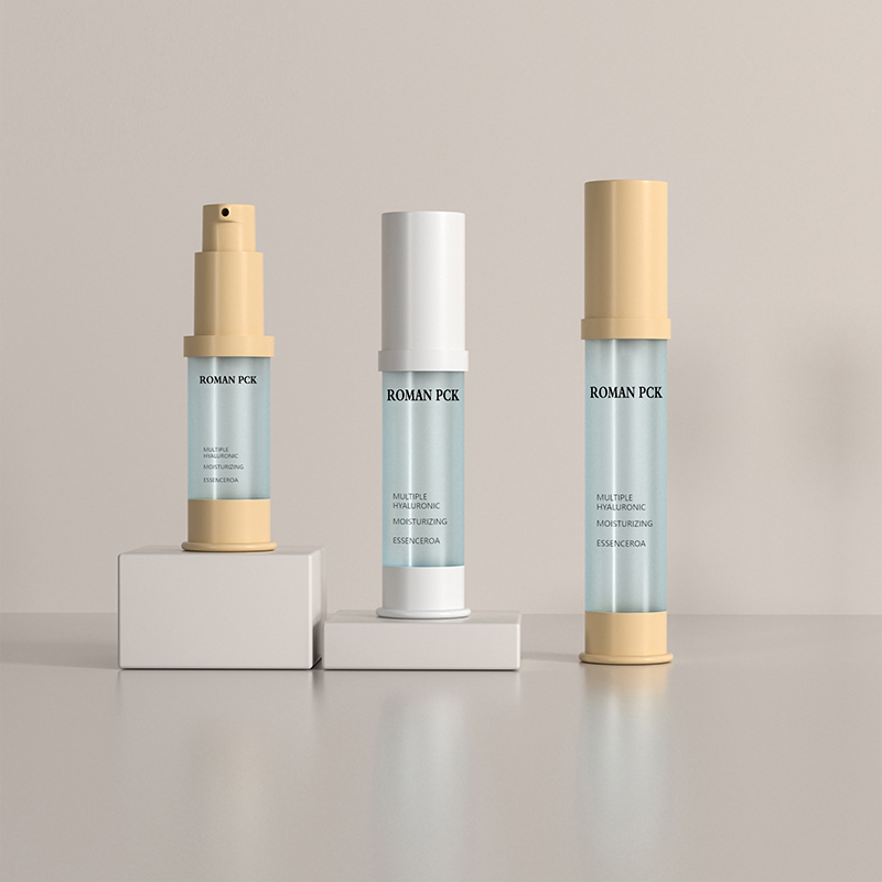 15 ml 30 ml 1 unssia Frosted Airless Pump Bottle Sininen ohut sylinteri korkea kosmeettinen kermageeli kasvoseerumille Lotion poskipunageeli