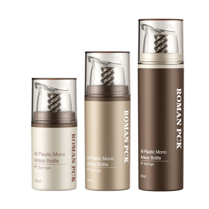 Ruskea muovinen ilmaton kosmeettinen kerma kirkas pumppupullo ihonhoito-annostelija meikkisäiliö Cream Gel Lotionille Ruskea muovinen ilmaton kosmeettinen kerma kirkas pumppupullo ihonhoito-annostelija meikkisäiliö Cream Gel Lotionille
