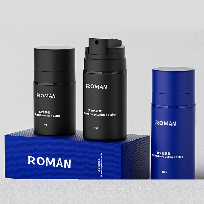 Mattamusta kosteusemulsiopullo 15 ml 30 ml 50 ml 100 ml 120 ml 150 ml ihonhoitoesanssipumppu ilmaton pullo kosmeettiseen pakkaukseen