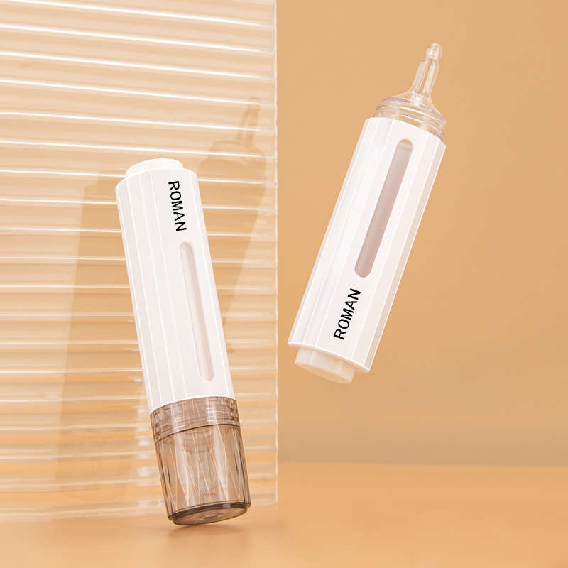 10 ml 15 ml kosmeettisen ruiskun muotoinen Airless Pump Lotion Bottle hampaiden valkaisugeeliruisku seerumipullolle 10 ml 15 ml kosmeettisen ruiskun muotoinen Airless Pump Lotion Bottle hampaiden valkaisugeeliruisku seerumipullolle