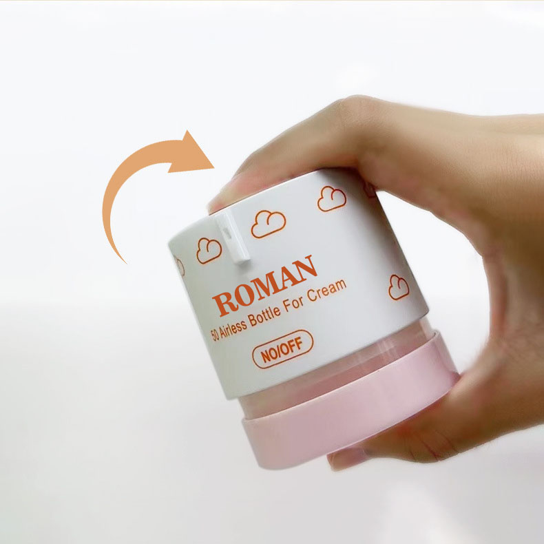 Sylinterimäinen ilmaton pullo PP tyhjä 15 g 30 g 50 g kosmeettinen kasvovoide Skincare Foundation aurinkovoide huurrettu tyhjiöpumppupurkit Sylinterimäinen ilmaton pullo PP tyhjä 15 g 30 g 50 g kosmeettinen kasvovoide Skincare Foundation aurinkovoide huurrettu tyhjiöpumppupurkit