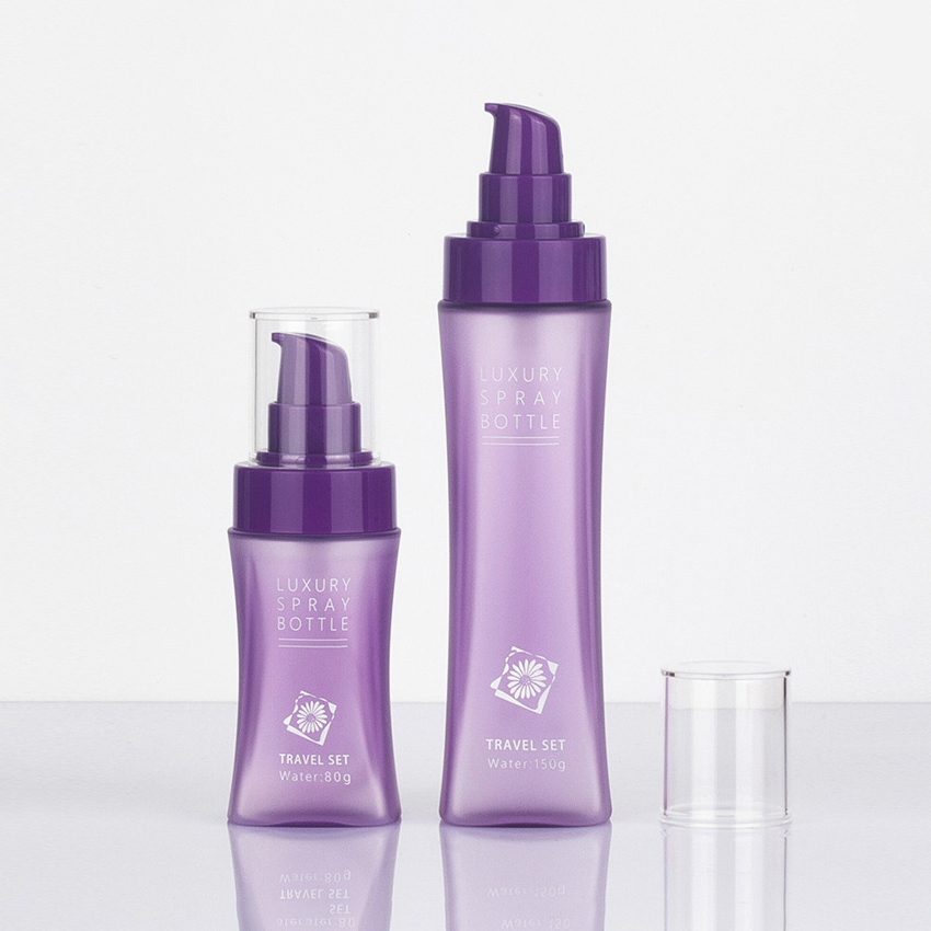 80 ml 120 ml 150 ml 200 ml vyötärön muotoinen lemmikkieläinten muovimatkapullo Räjähtävä muotoilu kosteusemulsioille Väriaine Vesi - Pienikokoinen Kätevä suihkepullo