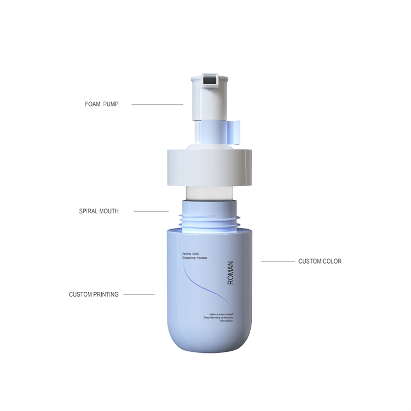 Private Label Facial Whitening Foamer Gentle Cleansing Mousse Bubble Cleanser Sininen PET vaahtopumppupullo 150ml 200ml 300ml Private Label Facial Whitening Foamer Gentle Cleansing Mousse Bubble Cleanser Sininen PET vaahtopumppupullo 150ml 200ml 300ml