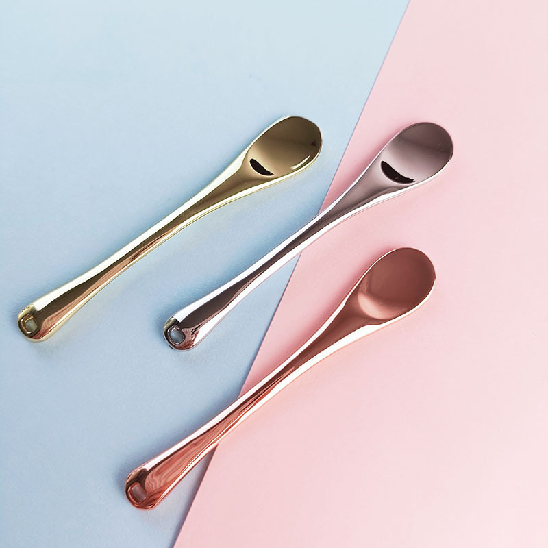 3 väriä uudelleenkäytettävä Mini metallisinkkiseoksesta valmistettu silmänympärysvoide lusikka meikkilastalla silmänympärysvoidetta varten 3 väriä uudelleenkäytettävä Mini metallisinkkiseoksesta valmistettu silmänympärysvoide lusikka meikkilastalla silmänympärysvoidetta varten