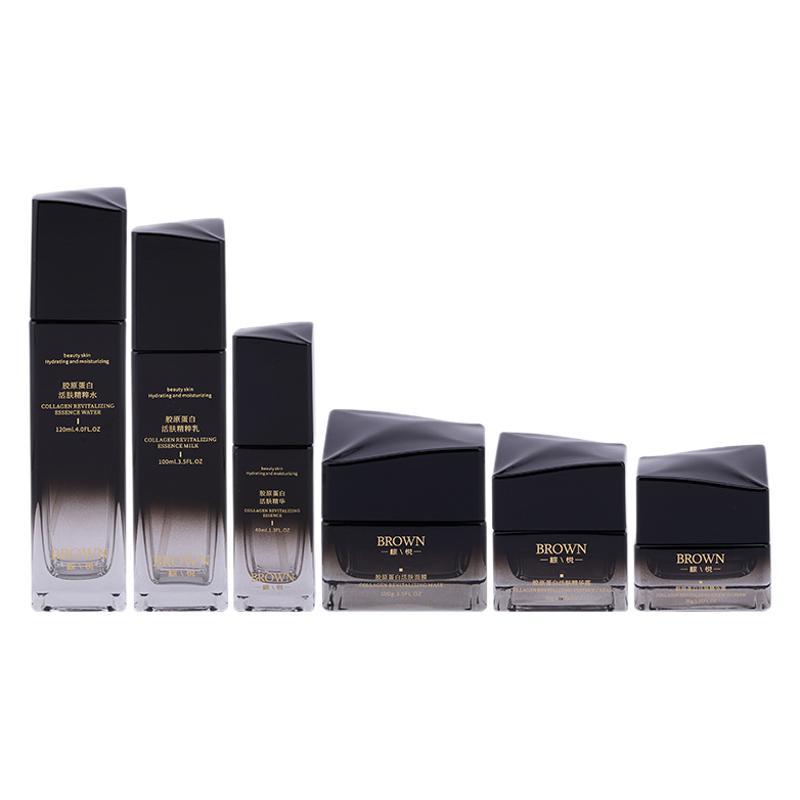 Ainutlaatuinen neliönmuotoinen lasikermapurkki korotetulla kannella kosmeettisiin pakkauksiin Ainutlaatuinen neliönmuotoinen lasikermapurkki korotetulla kannella kosmeettisiin pakkauksiin