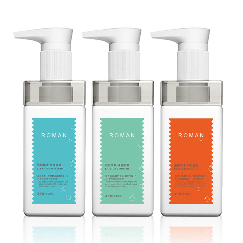 500ml 750ml Luxury Empty Cosmetic Square Shoulder Plastic Hotel Lotion Shampoo Pumppupullo ja hoitoaine Käsinpesusaippua-annostelijalla 500ml 750ml Luxury Empty Cosmetic Square Shoulder Plastic Hotel Lotion Shampoo Pumppupullo ja hoitoaine Käsinpesusaippua-annostelijalla