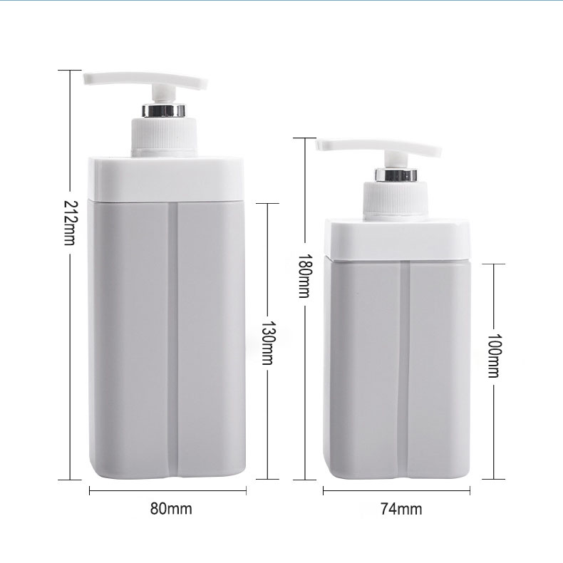 Suuren kapasiteetin 500 ml:n 800 ml:n muovipakkauspullot Ihonhoitovoidetta Hiusvoidesäiliöön Tyhjä shampoo- ja hoitoainepullo Suuren kapasiteetin 500 ml:n 800 ml:n muovipakkauspullot Ihonhoitovoidetta Hiusvoidesäiliöön Tyhjä shampoo- ja hoitoainepullo