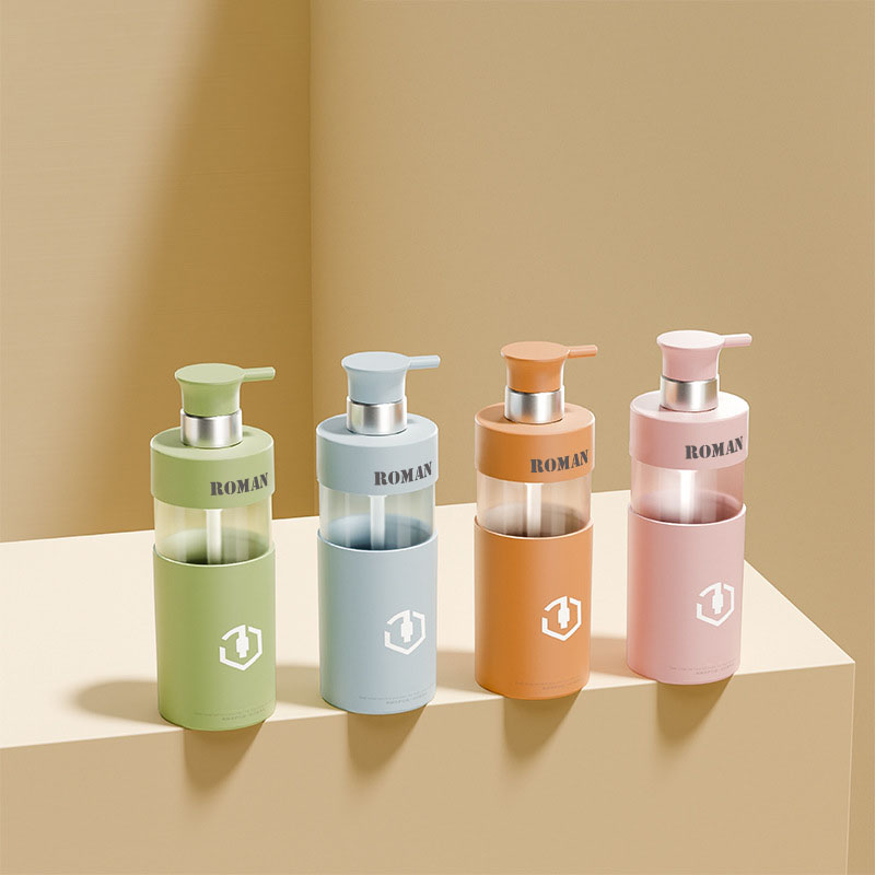 Ylellinen 100 ml 200 ml 300 ml 450 ml 500 ml 700 ml vartaloemulsiopullo PET muovishampoo- ja hoitoainepullot, kosmeettinen pakkaus suihkugeelille