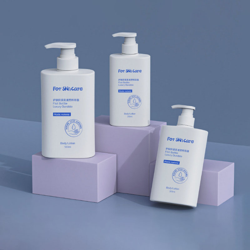 200ml 300ml 500ml suorakulmainen muovinen PET-shampoopullo kierrekorkilla kasvonaamioille Hajuvesi Eteeriset öljyt Lotion tekoripset