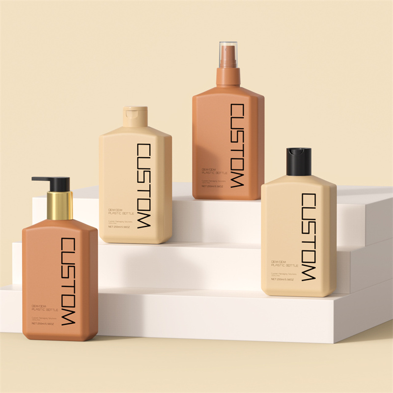 250 ml 10 unssia himmeä litteä vino olkapää vartalovoide pumppupullot ihonhoito vauvashampoo suihkugeelipullo