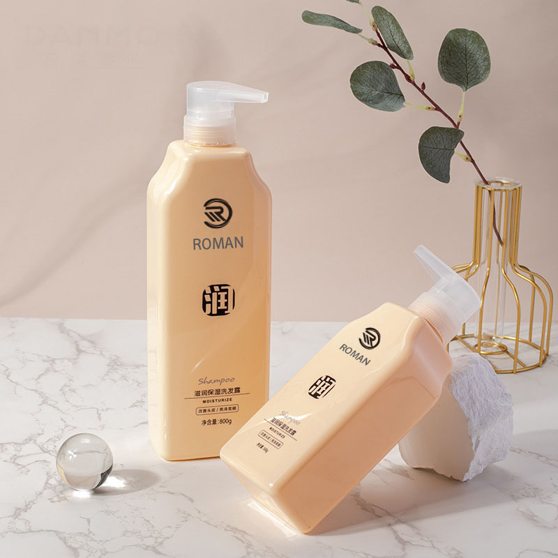 500 ml 800 ml keltainen muovinen vartaloemulsiopumppu PET muovinen kosmeettinen pehmeän tuntuinen shampoopuristepullo