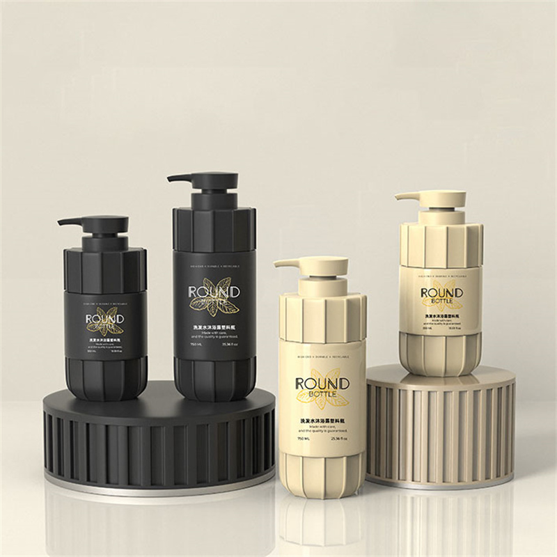 Mattamusta 550 ml 600 ml 700 ml 750 ml lemmikkieläinten muovinauha paksuseinäinen muovivoide Pumppupullo puhtaampaan aurinkovoide shampoo suihkugeeli