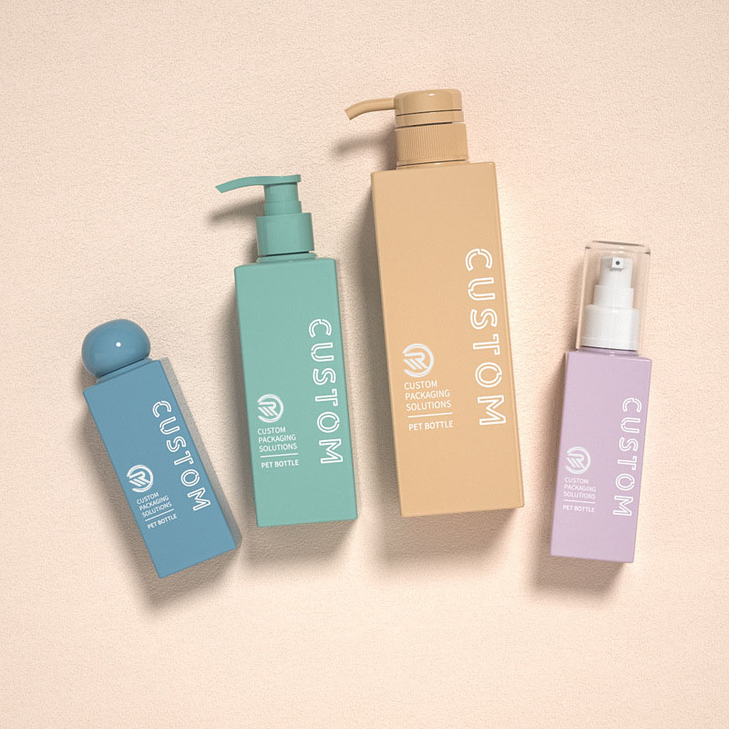 Premium Plastic Square 200 ml 250 ml kirkkaat huurretut kosmeettiset kosteusemulsiopullot ihonhoitoseerumille Premium väriainepakkaus, jossa pallon muotoinen kierrekorkki Premium Plastic Square 200 ml 250 ml kirkkaat huurretut kosmeettiset kosteusemulsiopullot ihonhoitoseerumille Premium väriainepakkaus, jossa pallon muotoinen kierrekorkki